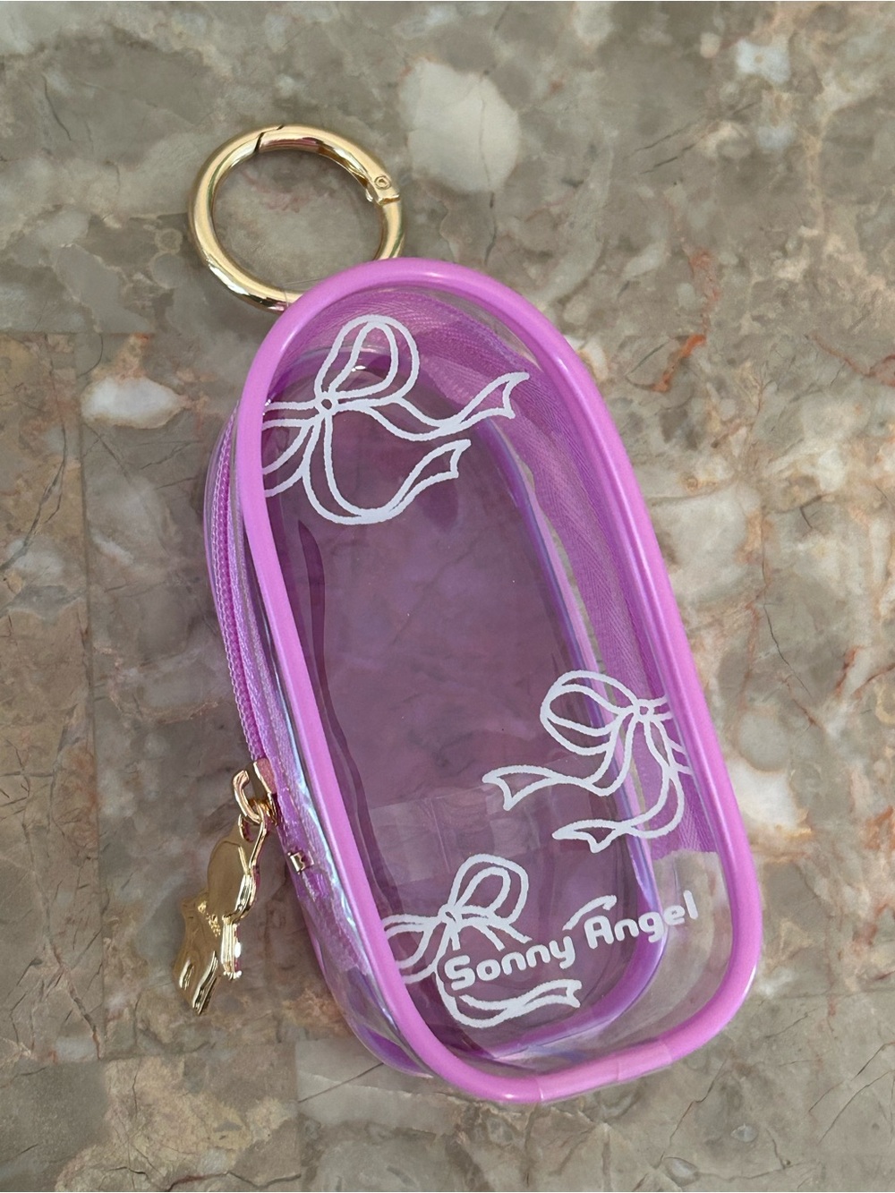 Sonny Angel Purple My Bestie Case Travel Keychain Pouch Bag Charm